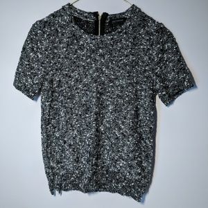 Ann Taylor Black & White Textured Sweater